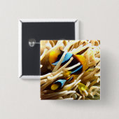 Koolvis Vierkante Button 5,1 Cm (Voorkant /achterkant)