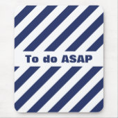 Koolwit en blauw gestreept muismat (Voorkant)