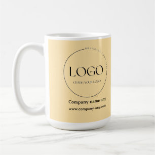 Koolwit Mosterd Kleur Ontwerp Zakelijk aanpassen Koffiemok
