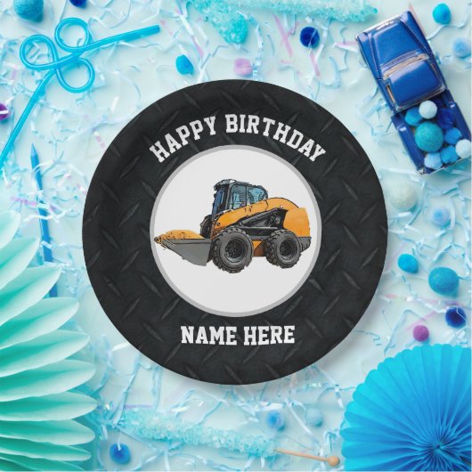 Koolzeug Steer Heavy Equipment Machinary Birthday Papieren Bordje (Feest)