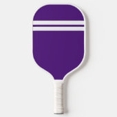 Koolzure vun Royal Paars Two Top White Stripes Pickleball Paddle (Voorkant)