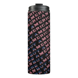 Koop American Hire American Typography Patriotic Thermosbeker