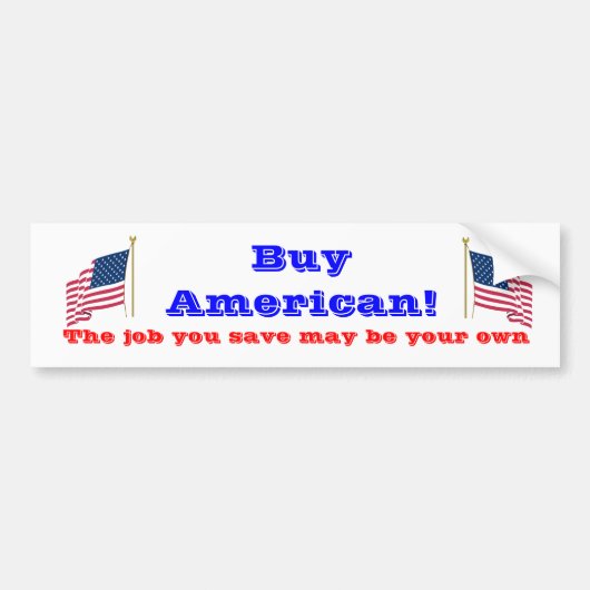 Koop Amerikaans Bumpersticker (Voorkant)