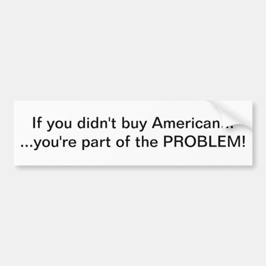 Koop Amerikaans Bumpersticker (Voorkant)