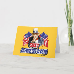 Koop Amerikaans ( Gemaakt in China ) - Grappige gr Kaart
