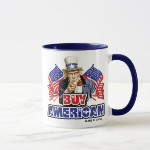 Koop Amerikaans ( Gemaakt in China ) - Grappige gr Mok