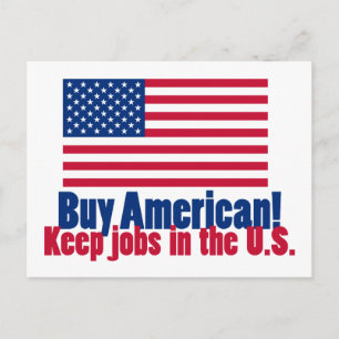 Koop Amerikaanse Keep Jobs in de Verenigde Staten Briefkaart