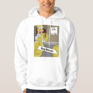 Koop Bitcoin Meme   Grappige Crypto Cartoon Kunst  Hoodie