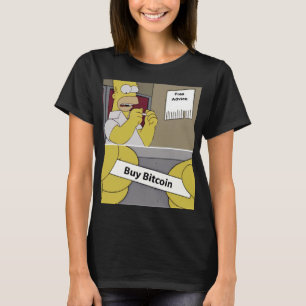 Koop Bitcoin Meme Grappige Crypto Cartoon Kunst T-shirt