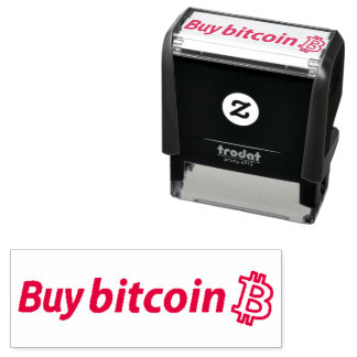 KOOP BITCOIN Self Inting Rubber Money Stamp Zelfinktende Stempel