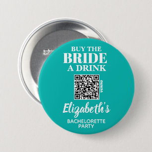 Koop Bride A Drink Bachelorette Party QR Code Ronde Button 7,6 Cm