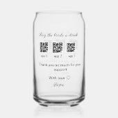 koop bride een drink scan QR code dank uInvitation Blikvorm Glas (Achterkant)