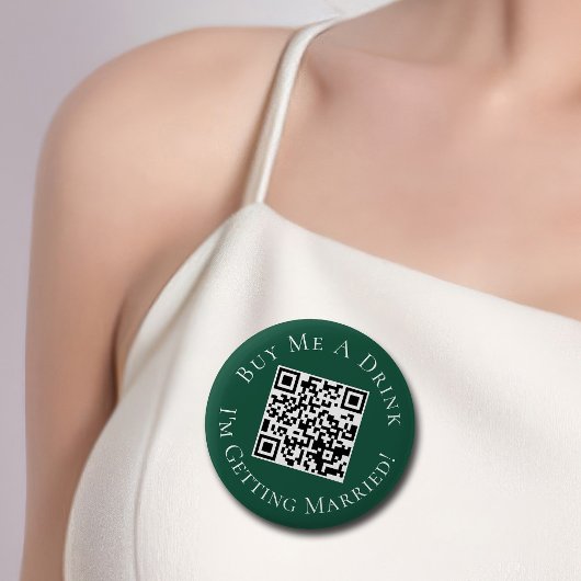 Koop Bruid een Drink Jonggezellenfeest Smaragdgroe Ronde Button 5,7 Cm