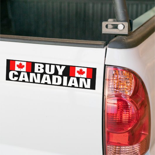 Koop Canadese auto bumper sticker met Canada vlag (Op Truck)