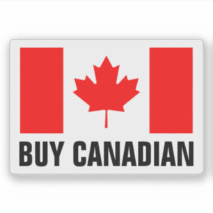 Koop Canadese vinyl stickers met vlag van Canada