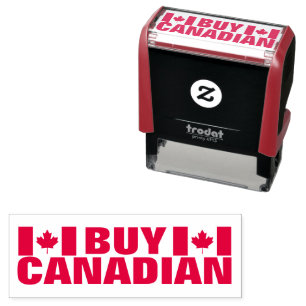Koop Canadese vlag rode inkt Zelfinktende Stempel