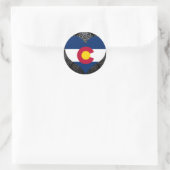 Koop Colorado Flag Ronde Sticker (Tas)