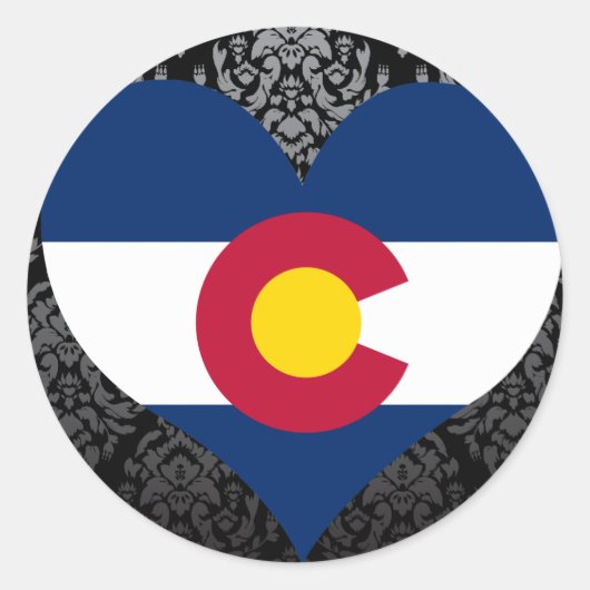 Koop Colorado Flag Ronde Sticker (Voorkant)