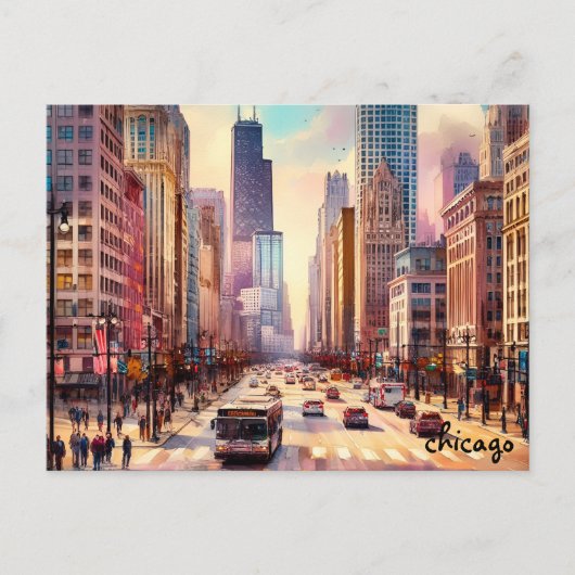 koop coole Travel  chicago briefkaarten (Voorkant)