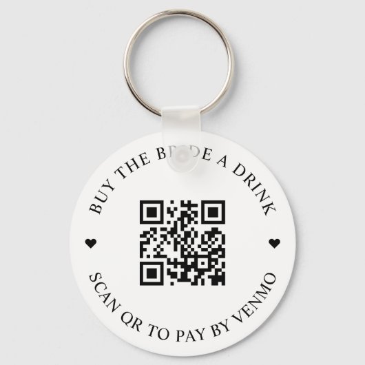 Koop de Bride een Code van de Drink QR Sleutelhanger (Voorkant)