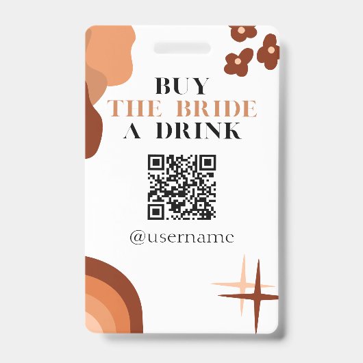 Koop de Bride een Drink Crowdfund Bachelorette Bad Badge (Front)