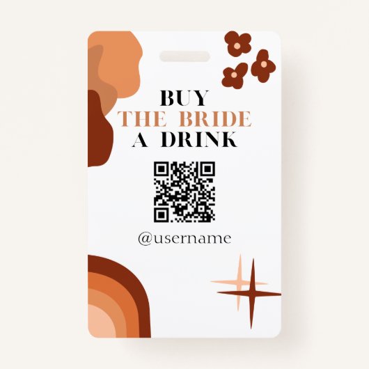 Koop de Bride een Drink Crowdfund Bachelorette Bad Badge (Voorkant)