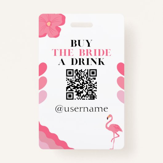 Koop de Bride een Drink Crowdfund Bachelorette Bad Badge (Voorkant)