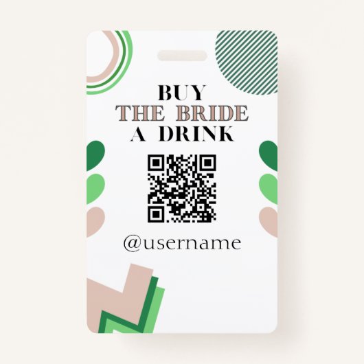 Koop de Bride een Drink Crowdfund Bachelorette Badge (Voorkant)