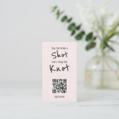 Koop de Bride een Ongewenste QR Code Blush Visitekaartje (Staand voorkant)