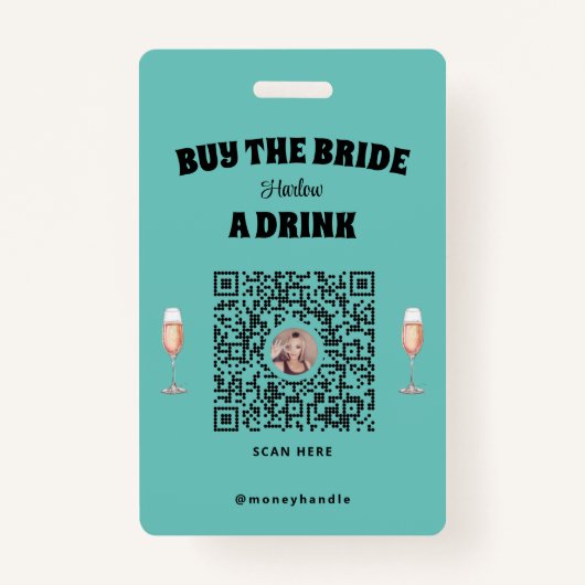 Koop de Bruid A Drink Badge (Voorkant)