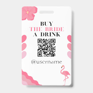 Koop de bruid een drankje Crowdfund vrijgezellenfe Badge