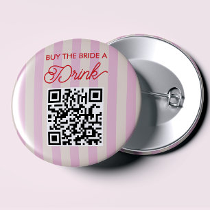 Koop de bruid een drankje vrijgezellenfeest  ronde button 5,7 cm