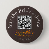 Koop de bruid een Drink QR Code Button (Voorkant)