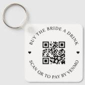 Koop De Bruid Een Drink QR Code Sleutelhanger (Voorkant)