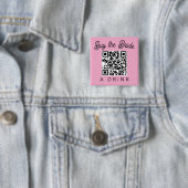 Koop de Bruid een Drink QR Code Vierkante Button 5,1 Cm (In situ)