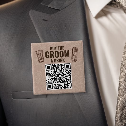 Koop de bruidegom een Drink QR Code Button