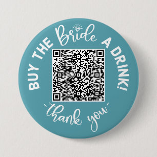Koop de Button Bride A Drink QR Code Roze Bachelor