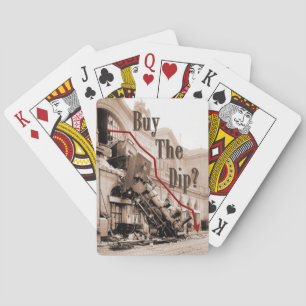 Koop De Dip Aandelenmarkt Humor Pokerkaarten