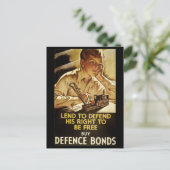 Koop defensie obligaties briefkaart (Staand voorkant)