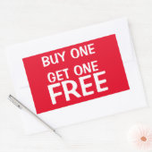 KOOP ÉÉN GRATIS RECHTHOEKIGE STICKER (Envelop)