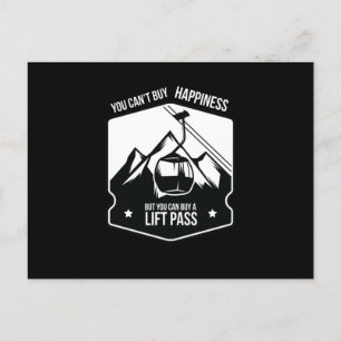 Koop een lift pas Skiing Winter Sports Briefkaart