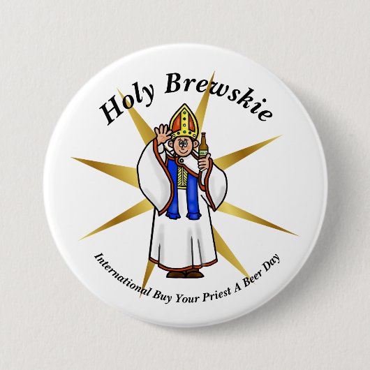 Koop een priester Button op een bierdag 2 (Voorkant)