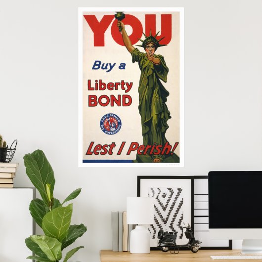 Koop een vrijheidsobligatie... de minste die ik he poster (Thuiskantoor)