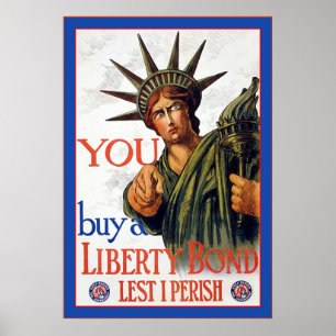 Koop een vrijheidsobligatie ~  WW1-Poster Poster