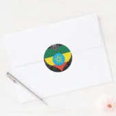 Koop Ethiopia Flag Ronde Sticker (Envelop)