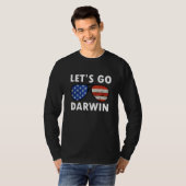 Koop Funny Sarcastic Laten we Darwin Mannen en vro T-shirt (Voorkant volledig)