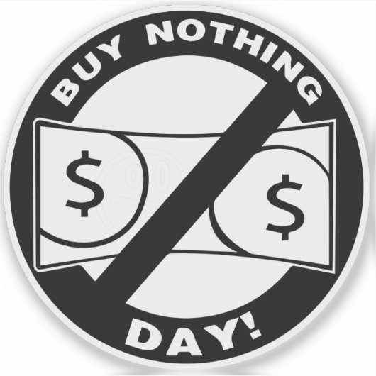 Koop geen dag sticker (Voorkant)