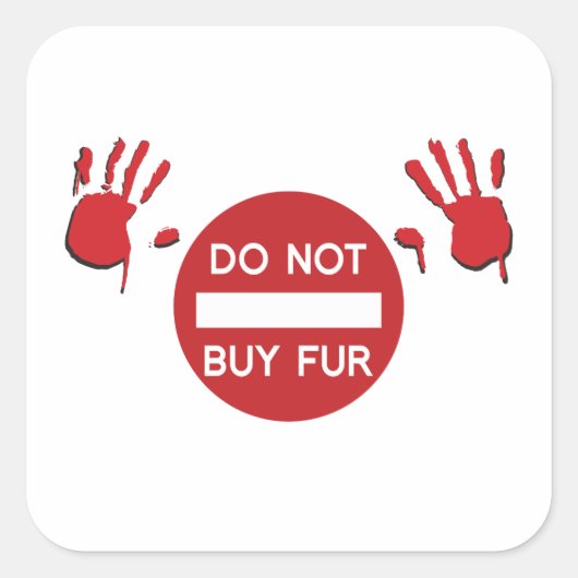 Koop geen EUR Vierkante Sticker (Voorkant)