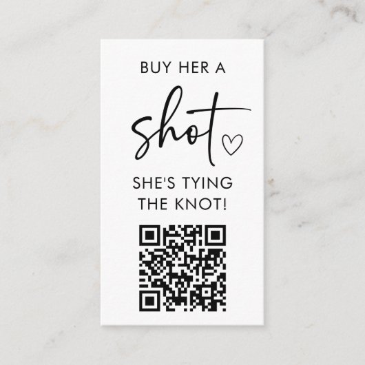 Koop haar een schot Ze is de knoop QR Code Informatiekaartje (Voorkant)