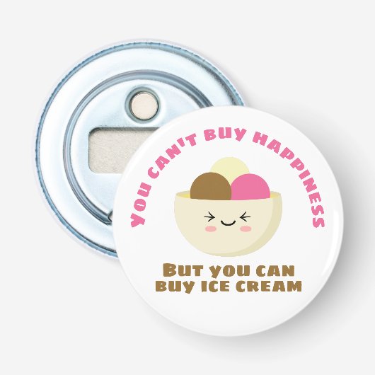 Koop ijs Cream Button Flesopener (Voorkant)